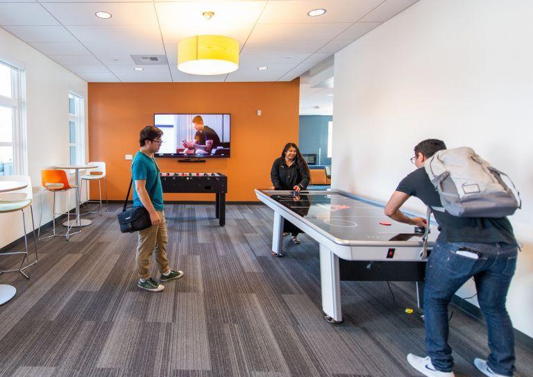 Calaveras Hall Game Room with Residents