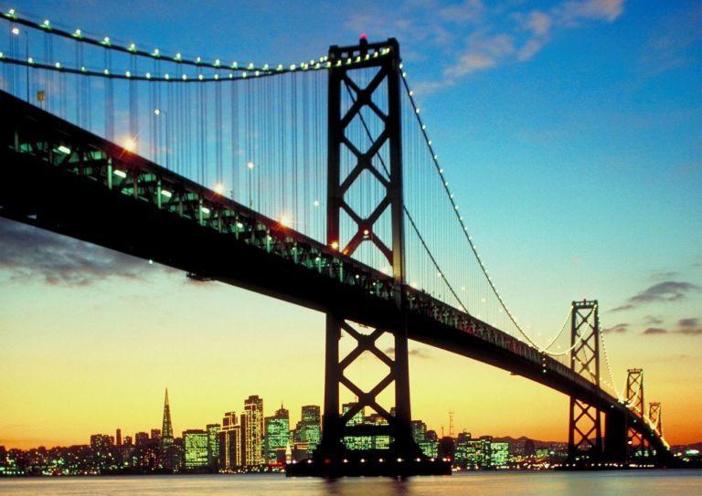 Bay Bridge at dusk